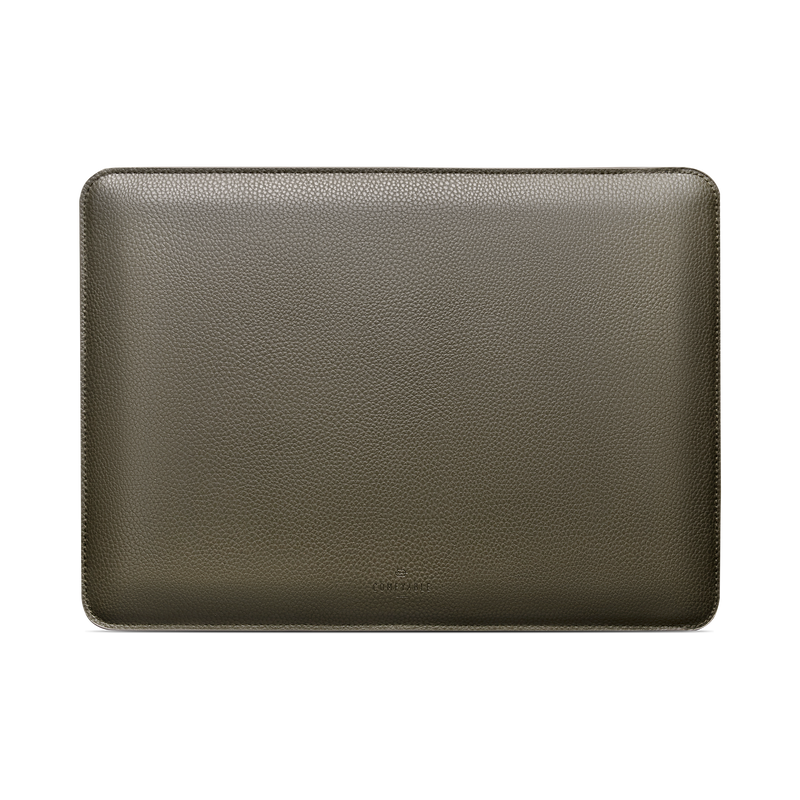 LAPTOP SLEEVE FIT FOR MAC AIR M2 M1, MACBOOK PRO 13-IN (M2 2022, M1 2016-2021), SLIM PROTECTIVE FAUX LEATHER CASE W/ MAGNETIC CLOSURE, Avocado