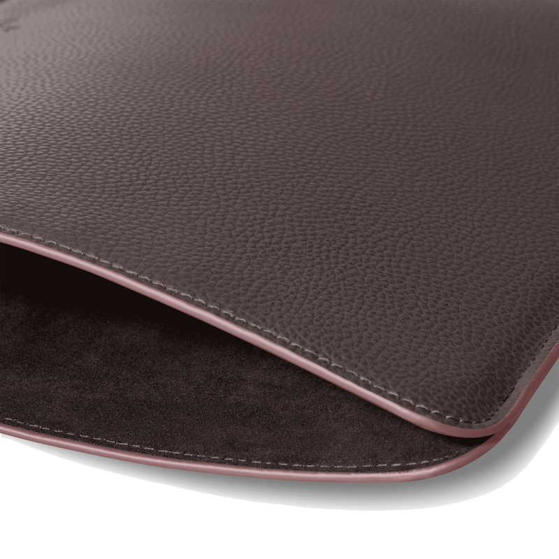 LAPTOP SLEEVE FIT FOR MAC AIR M2 M1, MACBOOK PRO 13-IN (M2 2022, M1 2016-2021), SLIM PROTECTIVE FAUX LEATHER CASE W/ MAGNETIC CLOSURE, DARK COFFEE