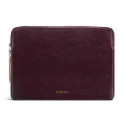 Slim Protective Laptop Sleeve Fit for All MacBook Air& 13inch/ MacBook Pro 14Inch 16Inch, PU Leather Bag Waterproof Computer Case, Berry Brown