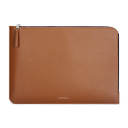 Laptop Sleeve 13-14 Inch Fit for MacBook Pro 14-in M1, All versioned MacBook Air & MacBook Pro M2 & M1, PU Leather Laptop Sleeve Case, Brown