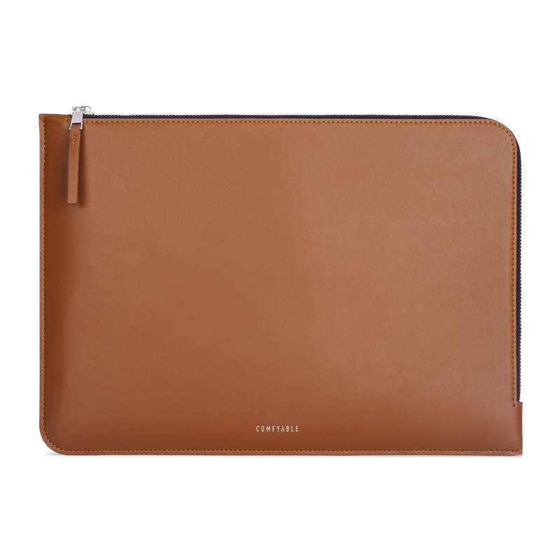 Laptop Sleeve 13-14 Inch Fit for MacBook Pro 14-in M1, All versioned MacBook Air & MacBook Pro M2 & M1, PU Leather Laptop Sleeve Case, Brown