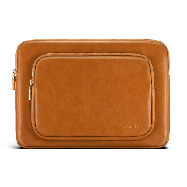 Tablet Sleeve for M1/iPad Pro 12.9''& Smart/Magic Keyboard with Pencil Holder & Big Accessory Pocket,PU Leather Waterproof Protective Case,Brown